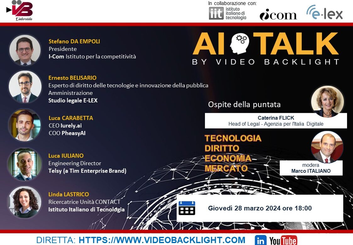 AI Talk: Economia, Diritto, Mercato e Tecnologia, il mensile sull’Intelligenza Artificiale – 2a puntata