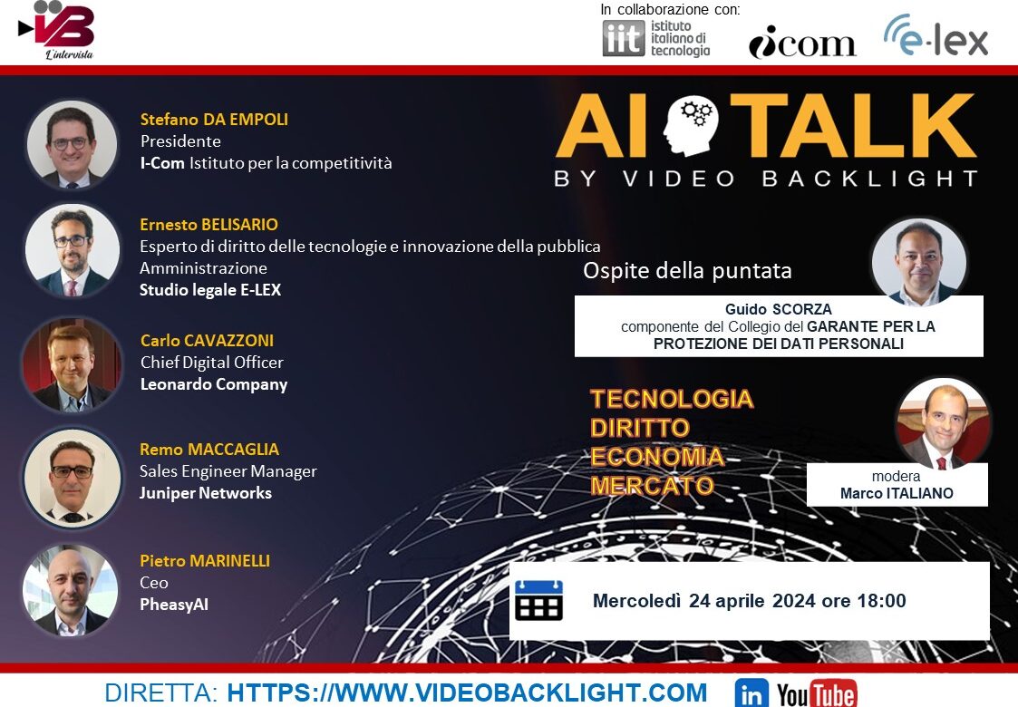 AI Talk: Economia, Diritto, Mercato e Tecnologia, il mensile sull’Intelligenza Artificiale – 3a puntata
