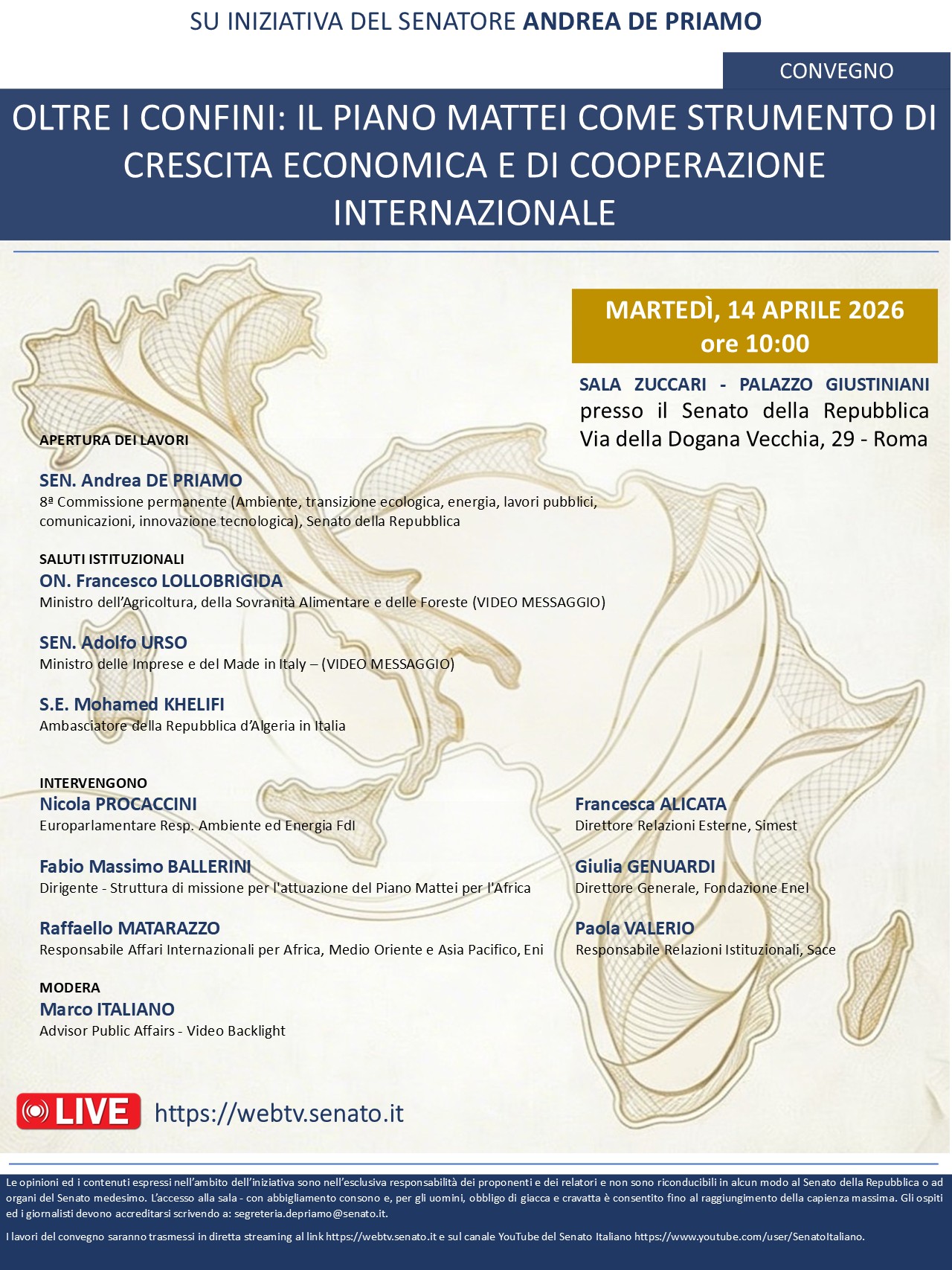 Oltre i Confini: Il Piano Mattei come strumento di crescita economica e di cooperazione internazionale – Intervento Min. Francesco Lollobrigida